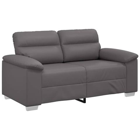 Divano a 2 posti Grigio 160x81x84 cm in Similpelle - Foto 1