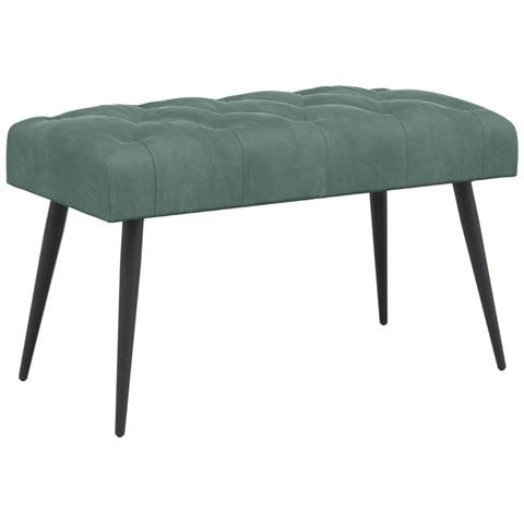 Panchina con bottoni imbottiti Verde Mare 80 x 40 x 46 cm - Foto 1