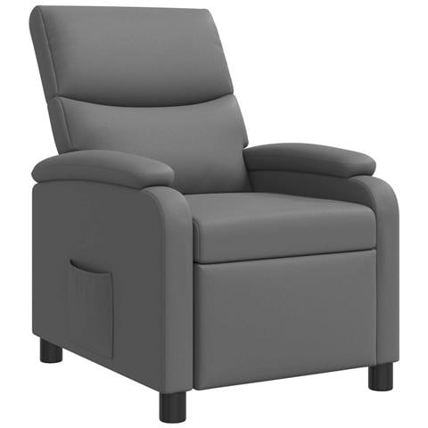 Poltrona reclinabile Grigio Similpelle - Foto 1