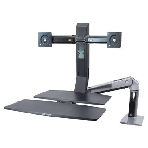 WorkFit-A, Doppio con Superficie di Lavoro per 2 Schermi LCD fino a 22" - Foto 2