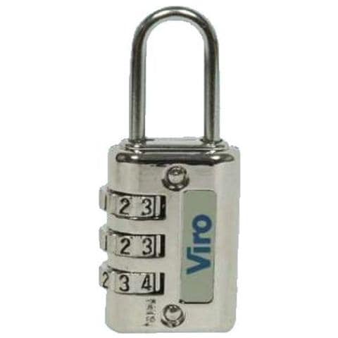 Lucchetti Per Valigie Combinazione Variabile Mm. 20 Nero Cromato - Foto 3