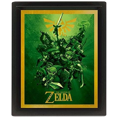 Legend Of Zelda Framed 3d Effect Poster Pack Link 26 X 20 Cm (3)  - Foto 1