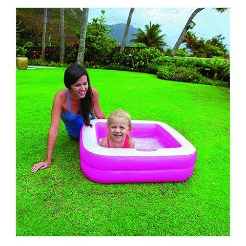 57100NP - Piscina Baby Gonfiabile quadarata, colori assortiti, 86x86x25 cm - Foto 2