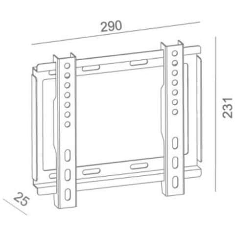 Supporto Tv Outv200f 23""-42"" 25 Kg Nero - Foto 2