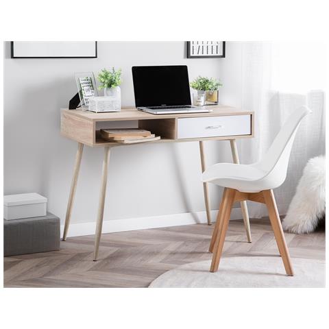 Scrivania Deora Marrone Chiaro 100 Cm 48 Cm Con Contenitore - Foto 11