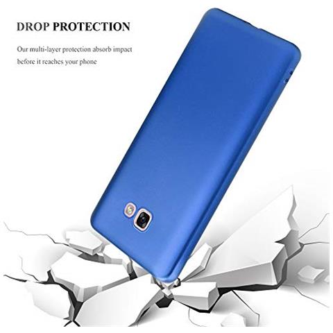 Custodia Compatibile Con Samsung Galaxy A7 2017 In Blu Metallico - Coperchio Protettivo In Silicone Tpu Flessibile - Foto 2