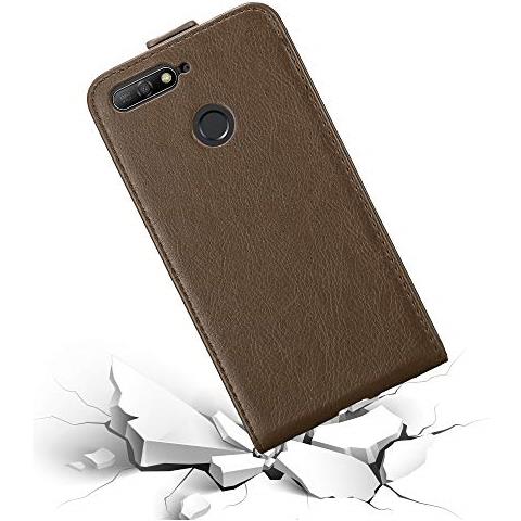 Custodia Compatibile Con Huawei Y6 Prime 2018 In Bruno Caffè - Coperchio Protettivo In Design Flip Con Chiusura Magnetica - Foto 2