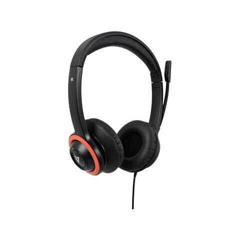 HU540E Cuffia Stereo Padiglione Auricolare Cablato con Microfono Integrato Colore Nero / Rosso - Foto 2