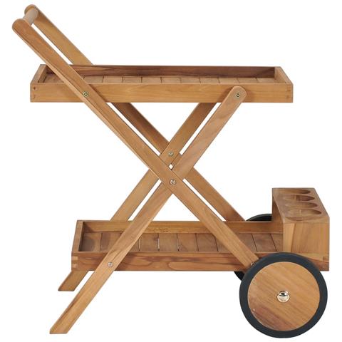 Carrello Da Tè In Legno Massello Di Teak - Foto 7