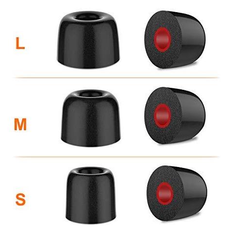 Ear Sostituzione Germogli Nuova Ape Ear Sostituzione Tips Earbuds 12 Pezzi Con Il Caso Memory Foam 45 Millimetri-63 Millimetri Per Jaybird Beats Sony Nexus Lg (new S M L)  - Foto 2