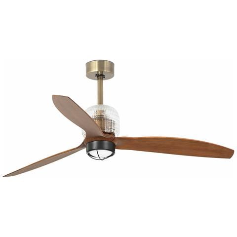 Led Oro, Ventilatore Da Soffitto In Legno Con Motore Cc, 3000k - Foto 3