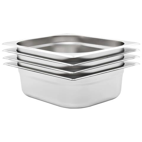 Contenitori Gastronorm 4 Pz Gn 1/2 100 Mm In Acciaio Inox - Foto 1
