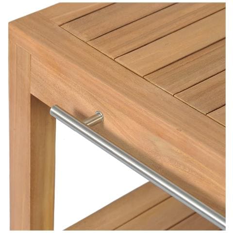 Armadietto Da Bagno In Legno Di Teak Con Lavabo In Marmo Crema - Foto 9