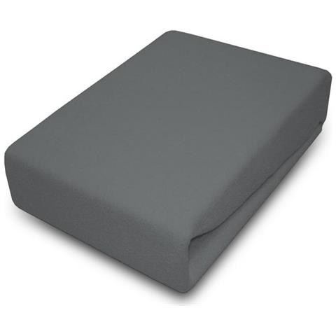 Lenzuolo Cotone Grigio Scuro Con Angoli 180 X 200 - Foto 1