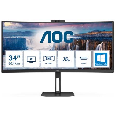 Monitor 34" LED VA Curvo Gaming CU34V5CW 3440x1440 Wide Quad HD Tempo di Risposta 1 ms  - Foto 3