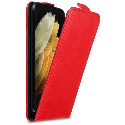 Cadorabo Custodia Compatibile Con Samsung Galaxy S22 Ultra In Rosso Mela - Coperchio Protettivo In Design Flip Con Chiusura Magnetica - Foto 1