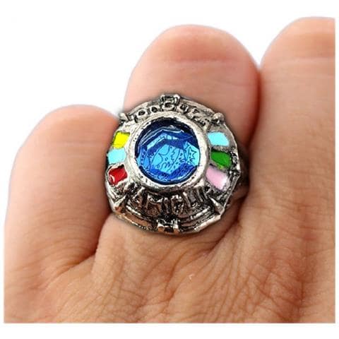 Anello Con Pietra Centrale Blu Del Boss Della Famiglia - Misura 18 Ø - Pidak Shop - Foto 1