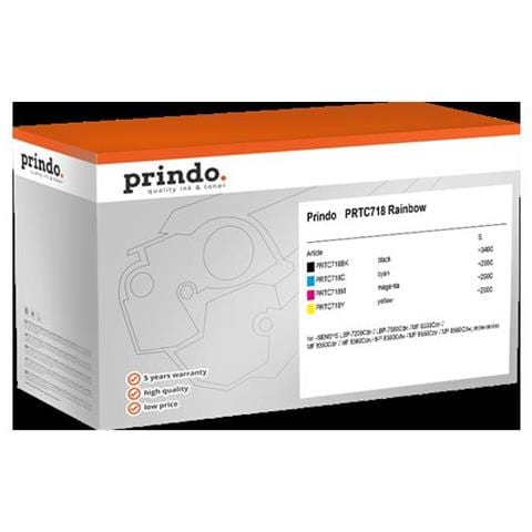 Original Value Pack Nero / Ciano / Magenta / Giallo Prtc718 Rainbow Classic - Foto 1