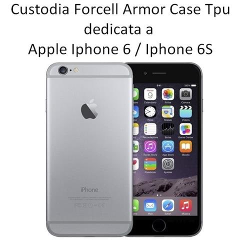 Forcell Custodia Armor Case Tpu Cover Per Apple Iphone 6 - 6s Black - Foto 2