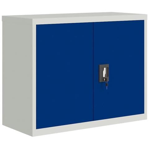 Armadio Classificatore Grigio Chiaro E Blu 90x40x70 Cm Acciaio - Foto 1