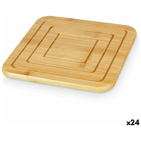 Sottopentola Naturale Bambù 19 X 1 X 19 Cm (24 Unità) Quadrato - Foto 1