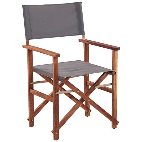 Set Di 2 Sedie Legno Di Acacia Scuro Grigio Motivo Olive Verde Cine - Foto 2