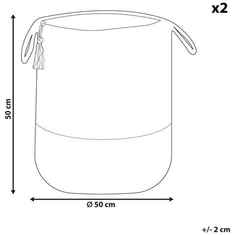 Set Di 2 Cestini Gajar Iuta Azzurro - Foto 14