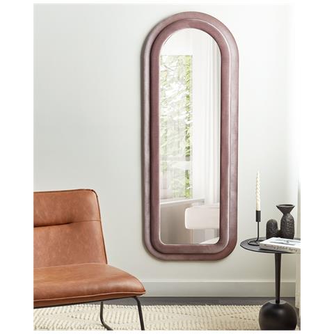 Specchio Da Parete Velluto Rosa 60 X 160 Cm Culan - Foto 1