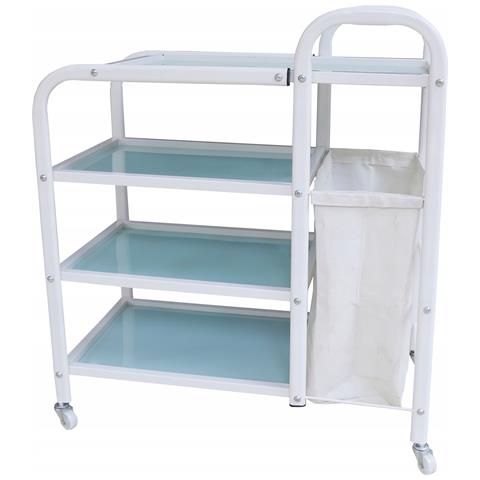 Carrello Estetica Parrucchiere Per Il Salone Mobiletto Universale Carrello Tavolino Su Ruotelle Con Cestino - Foto 1