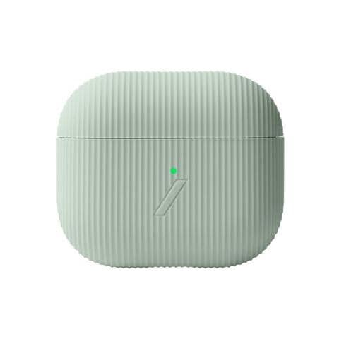 Cover Per Airpods 3 Curve In Silicone Con Texture Striata, Verde Lime - Foto 1