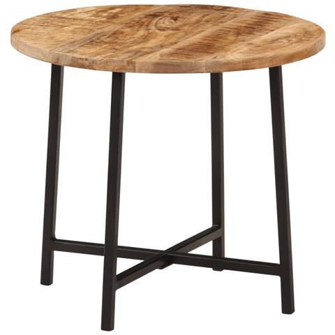 Tavolo Da Salotto 45x45x40cm In Legno Massello Di Mango E Ferro - Foto 1