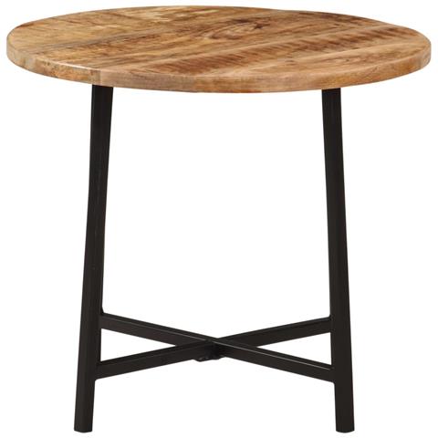 Tavolo Da Salotto 45x45x40cm In Legno Massello Di Mango E Ferro - Foto 2