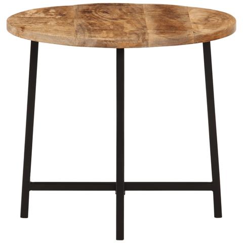 Tavolo Da Salotto 45x45x40cm In Legno Massello Di Mango E Ferro - Foto 3