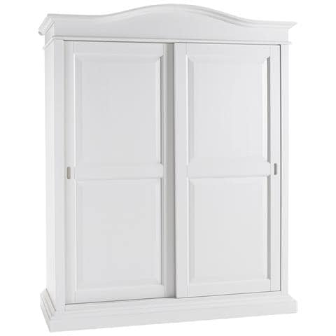 Armadio Arte Povera 2 Ante Scorrevoli Legno Bianco 183x67x222 - Foto 1