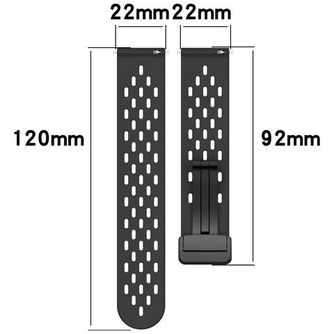 Cinturino In Silicone Da 22 Mm Per Samsung Galaxy Watch 3 45 Mm /galaxy Watch 46 Mm Black - Foto 2