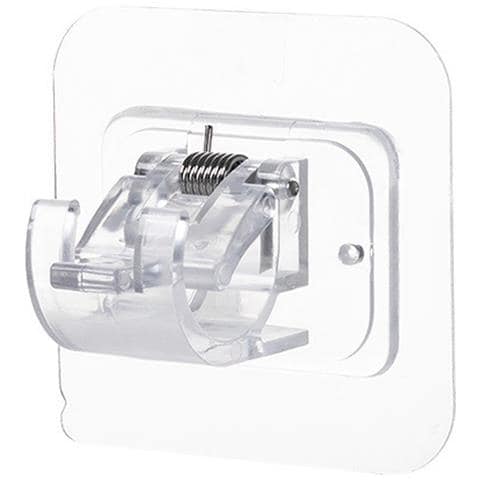 Staffe Per Asta Per Tenda Senza Trapano Staffa Per Asta Per Tenda Autoadesiva Transparent - Foto 1