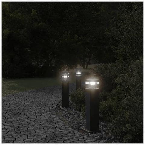 Lampada Da Terra Per Esterni Nera 50 Cm In Alluminio - Foto 3