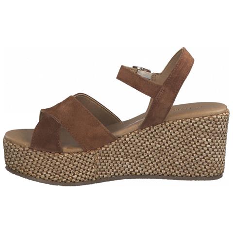 Cognac Casual Open Sandals Sandali Pelle Scarpe Donna Marrone Eu 39, 2-28352-28 305 - Foto 3