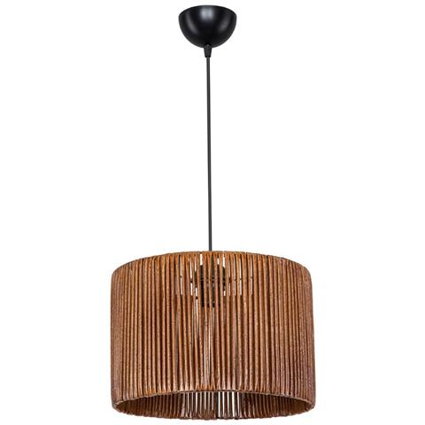 Lampada Da Soffitto Roya Asz1700 In Carta Intrecciata Rustica Marrone - Foto 1