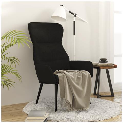 Sedia Relax Nera In Tessuto - Foto 1