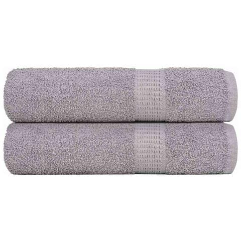 Asciugamani Doccia 2 Pz Grigio 70x140 Cm 360 G/m 100% Cotone - Foto 1