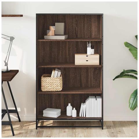 Libreria Rovere Marrone 80,5x35x139 Cm In Truciolato - Foto 3