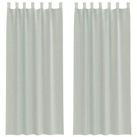 Tende In Voile Con Passanti 2 Pz Grigio Chiaro 140x260 Cm - Foto 1