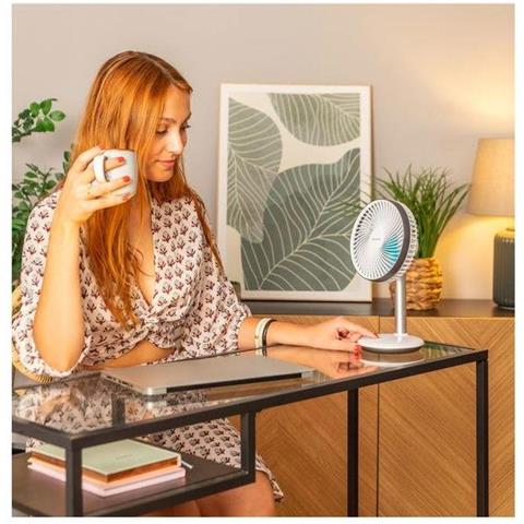 ENERGY SILENCE 4000 VENTILATORE BATTERIA PORTATILE 16CM TOUCH 4 VEL. BIANCO - Foto 2