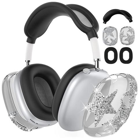 Custodia Protettiva Per Airpods Max - Design Stella Di Diamante Black - Foto 1