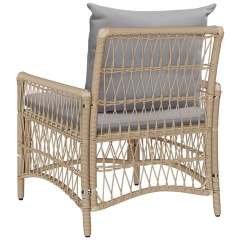Poltrona da Giardino con Cuscini Beige 60x70x78 cm in Rattan Sintetico - Foto 1