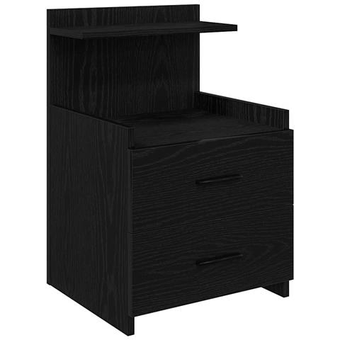 Comodino con 2 cassetti Nero 40x36,5x62 cm - Foto 1
