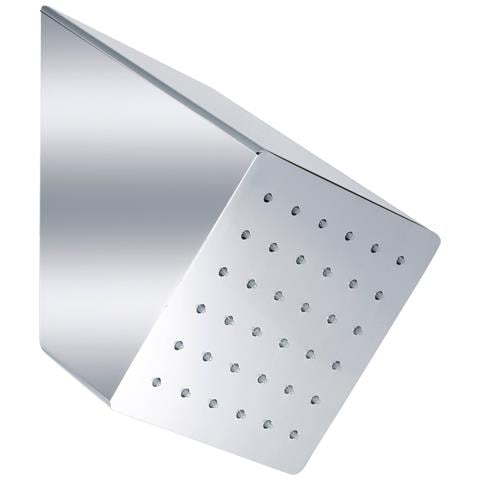 Soffione Doccia A Muro Inclinato Quadrato 15.5x15.5 Cm In Acciaio Inox Wellness T64400 Cromato - Foto 1