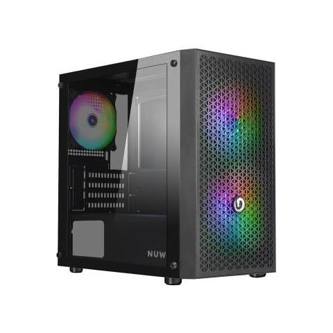 CASE MINI TOWER NO PSU BLITZ R27 3USB 0,5MM SPCC 3FAN ARGB GLOSSY BK - Foto 1