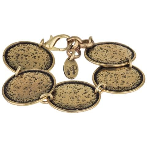 Bracciale In Oro Con Ciondoli In Zama Placcati Oro A Forma Di Luna - Foto 1